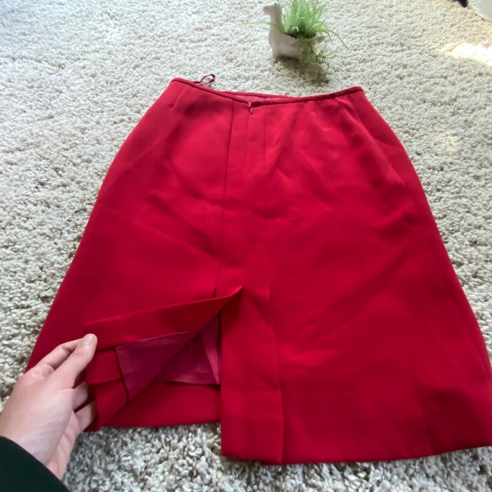 High waisted slotted business casual sexy skirt